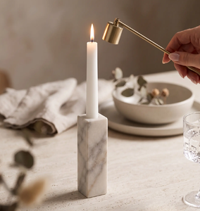 Durable Quality White <b>Marble</b> <b>Candle</b> Stand Square Shape 4 Taper <b>Candles</b> Holder Wedding Home Decoration Use - Product Image 4