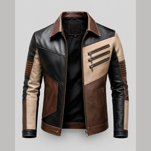 Nouvelle conception, veste en cuir véritable pour hommes, couleur tendance, veste en cuir pour hommes sur mesure, veste en cuir de haute qualité, vente en gros de vestes en cuir - Product Image 2