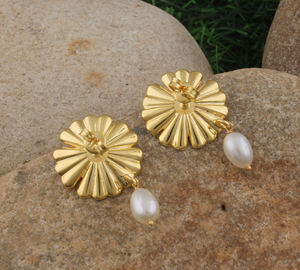 Pendientes de Perlas Naturales, Plata de Ley 925, Plateados, Elegantes, Regalo de Boda para Mujer, para Fiestas - Product Image 1