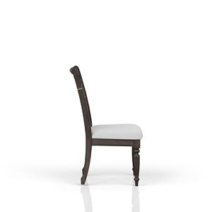 Chaise de salle à manger avec siège rembourré et dossier en forme d'échelle - Product Image 4