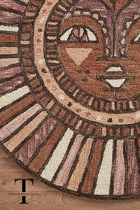 Tapis en laine fait main sur mesure, tapis en jute marron pour intérieurs modernes et minimalistes, lavable et adapté à la maison ou aux pique-niques - Product Image 3