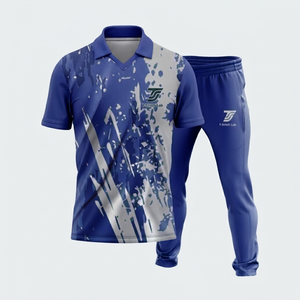 Uniforme de cricket professionnel à sublimation 100 % polyester, personnalisable avec le nom de l'équipe, unisexe, écologique, à manches courtes, très vendu - Product Image 1