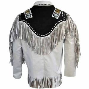 Cowboy Fringed <b>Suede</b> Western Hip Hop Winter <b>Jacket</b> Vintage Rodeo Style for Men Country Concert Outfit - Product Image 1