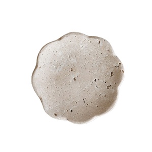 Plateau rond en marbre, design moderne, plateau de service en pierre de luxe, organiseur de table basse, décoration d'intérieur haut de gamme, best-seller, plateau floral. - Product Image 1