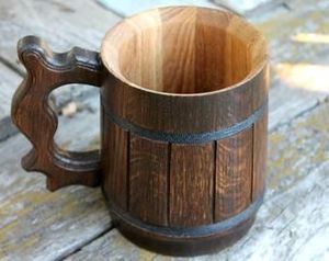 Mug à café en bois naturel, fait main, réutilisable, idéal pour le thé, l'eau, le jus et la bière, disponible à prix compétitif. - Product Image 2