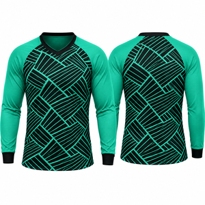 เสื้อผู้รักษาประตูแฮนด์บอลแบบซับลิเมชั่นสั่งทำพิเศษ แขนยาว ระบายอากาศได้ดี เสื้อทีมโกลส่วนตัว ชุดกีฬาแบบสั่งทำ OEM ODM - Product Image 1