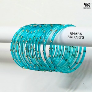 Stylish Turquoise Glass <b>Bangles</b> Set 12-Piece Indian Traditional Bridal Jewelry Elegant Women Fashion Gold Plated <b>Bracelet</b> - Product Image 6