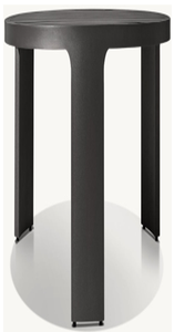 Modern <b>Round</b> <b>Side</b> <b>Table</b> <b>Black</b> Metal Frame Minimalist Design - Product Image 1