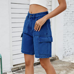 Shorts de Mezclilla para Mujer al por Mayor, Shorts de Tela de Mezclilla Ligera, Shorts de Mezclilla Casuales de Verano, Empaque Personalizado - Product Image 6