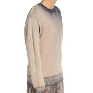 Nouveau design unisexe, sweat-shirt d'hiver délavé à l'acide, col rond, logo personnalisé, coupe oversize, pull tie-dye, streetwear éco-responsable - Product Image 2