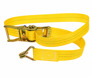 Truck Load Restraint Ratchet Tie Strap Polyester 38mm 1500kg High Tensile CE Certified Provina <b>Cargo</b> Transportation Custom - Product Image 3
