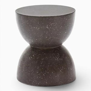 Mesa Auxiliar de Cemento y Terrazo con Forma de Reloj de Arena, Diseño Creativo y Personalizado, Resistente a la Intemperie, para Jardín, Balcón o como Mesa de Café - Product Image 3