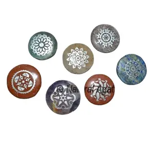 Vente en gros de produits métaphysiques Ensembles de pierres de chakra pour la décoration Fournitures d'artisanat en pierre semi-précieuse naturelle - Product Image 1