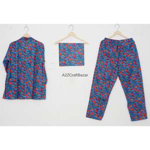 Conjunto de Pijamas de Lujo 100% Algodón para Mujer, Romántico, Estampado Floral, Manga Larga, Cómodo para Usar en Casa, para Todas las Temporadas - Product Image 4