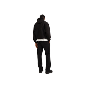 Custom Black Hoodie Heavyweight Cotton Oversized Drop Shoulder <b>Pullover</b> <b>Men</b> Plain Streetwear Blank Fleece - Product Image 2