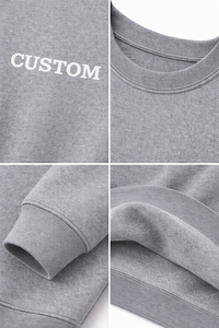 Sudadera Personalizable para Hombre, Cuello Redondo, Felpa Suave de Algodón, Sudadera Lisa para Imprimir Logotipo, Ropa al por Mayor OEM - Product Image 5