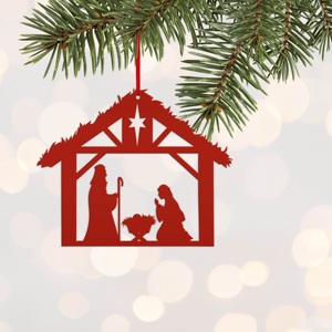 Top Selling Metal Gold Hanging The Story Of Christmas Nativity Scene Christmas Outdoor Indoor Decorate Small Nativity Scene - Product Image 5