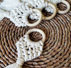 Anillos de Servilleta de Macramé Boho: Decoración de Mesa de Boda de Algodón Orgánico - Product Image 2