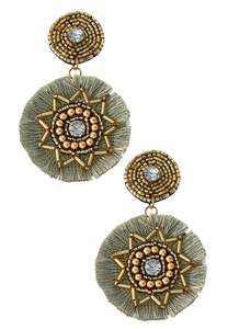 Pendientes de flores vintage recién llegados para mujeres y niñas, pendientes colgantes, regalo de boda y compromiso para novias de la India. - Product Image 5