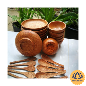 [BEST SELLING] Eco-Friendly BPA Free Wooden Bowl Handcrafted Hardwood Serving Bowl for Salad Soup Rice Fruit Home Use Vietnam - Product Image 1