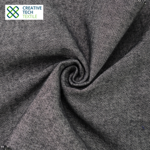 RCO-2B2289 Lana de mar reciclada/poliéster/rayón/spandex=37/53/8/2 Y/D, telas tweed hechas con PET reciclado de conchas de ostra sostenibles. - Product Image 1