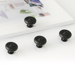 Premium Quality Zinc Alloy Furniture <b>Knob</b> Hardware Products Minimalist <b>Black</b> Handle for Kitchen Cabinet Bathroom Vanity Wardrobe - Product Image 3