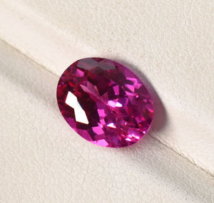 Lab Rubellite Tourmaline Piedra preciosa suelta Paso ovalado Corte en varios tamaños 5X3mm a 10X8mm Color zafiro rosa - Product Image 3