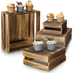 Sheesham <b>Wood</b> Tiered Cake Riser Stand | Indian Handcrafted Bakery Display | Wholesale - Product Image 6