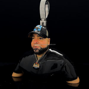 Image personnelle propagande personnalisé personnalisé glacé 3D émail visage tête Portrait pendentif Hip Hop bijoux - Product Image 2
