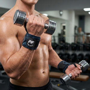 Offre Spéciale Sport : Bandes de Soutien Élastiques Personnalisées pour Poignets avec Boucle de Pouce et Fermeture Auto-agrippante pour Musculation et Entraînement en Salle de Sport - Product Image 4