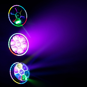 SHEHDS 7×40W RGB LED Bee Eye <b>DJ</b> <b>light</b> Wash <b>Light</b> DMX512 Zoom Moving Head Stage <b>Light</b> for Disco Nightclub - Product Image 2
