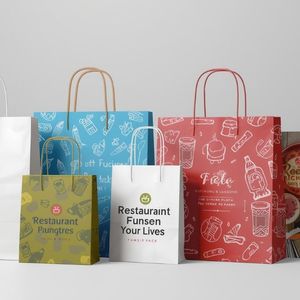 Bolsa de papel kraft premium sin blanquear para comida caliente para llevar, con revestimiento resistente a la grasa, para empaque de entrega de palomitas de maíz y nuggets de pollo. - Product Image 3