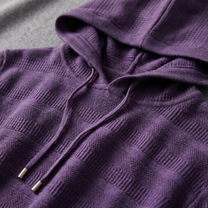 Pull à capuche en tricot texturé de style décontracté (P8T26102) - Product Image 3