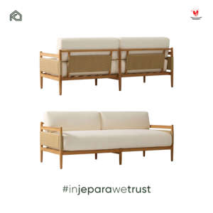 Canapé d'extérieur en teck massif fait main en Indonésie, mobilier haut de gamme pour villas, hôtels, resorts, jardins et patios, fabricant OEM ODM sur mesure - Product Image 5