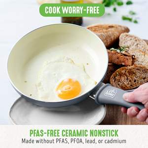 Set di Pentole in Ceramica Antiaderente da 18 Pezzi, Sano, Senza Tossine, con Impugnatura Morbida, Lavabile in Lavastoviglie - Product Image 2