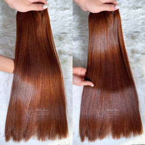 Extensions de cheveux humains alignés avec des cuticules vietnamiennes droites non transformées Perruques et paquets de cheveux humains avec devant en dentelle - Product Image 3