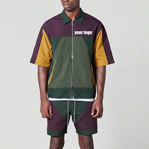 Conjunto de 2 Piezas para Hombre, 100% Algodón, Estampado, Ecológico, Transpirable, Estilo Urbano, Bloques de Color, Cortavientos, Nueva Llegada 2026 - Product Image 4