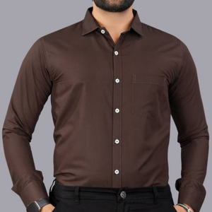 Chemise de bureau pour homme, manches longues, coupe ajustée, couleur unie, chemise de travail, fabricant ODM, vente en gros - Product Image 1