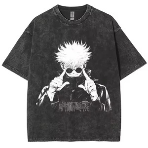 เสื้อยืดแขนสั้นพิมพ์ลายการ์ตูนไซส์ใหญ่สำหรับผู้ชาย คอกลม ผ้าเจอร์ซีย์ลำลอง 100% ผ้าฝ้าย ดีไซน์โลโก้ด้านหน้า - Product Image 2