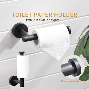 Set di 4 Accessori per Bagno in Acciaio Inox Nero Opaco, Include Portasciugamani e Portaoggetti - Product Image 6