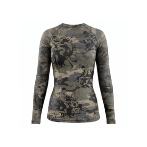 เสื้อแรชการ์ดแขนยาวพิมพ์ลายพรางสำหรับผู้ชาย ยี่ห้อ Askar Wear แห้งเร็ว พร้อมโลโก้ด้านหน้า เหมาะสำหรับเล่นกีฬา - Product Image 2