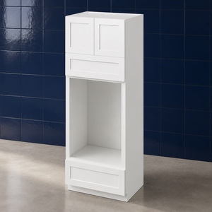 Private Label 33 Inch Oven Pantry <b>Cabinet</b> 90 Inch <b>Tall</b> White Shaker 24 Inch Deep RTA Wholesale Vietnam Factory - Product Image 4
