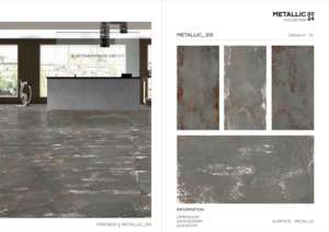 Carreaux de porcelaine aspect design, finition métallique, 60x120cm, 600x1200mm, format 24x48, pour une utilisation élégante sur les murs et sols intérieurs. - Product Image 5