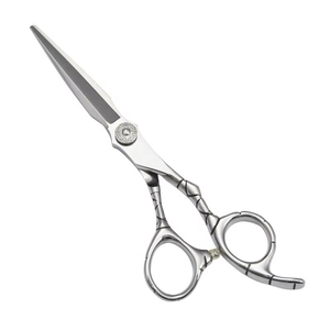 Ciseaux de coiffure professionnels à prix de gros, tranchants, avec logo personnalisé, en acier inoxydable 4Cr13 de haute qualité, poignée en caoutchouc, pour droitiers - Product Image 2