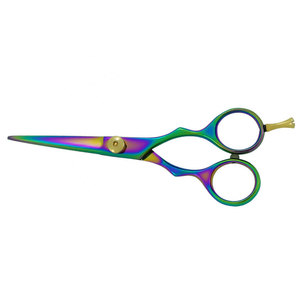 Ciseaux de coiffeur professionnels multicolores, tranchants, avec vis de réglage dorée, en acier inoxydable de qualité supérieure, couleur personnalisable, taille moyenne - Product Image 5