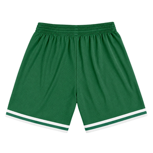 <b>Men</b> Green <b>White</b> Sublimated Mesh Basketball <b>Shorts</b> Lightweight Polyester Sportswear Team Match <b>Shorts</b> Competition Training - Product Image 2