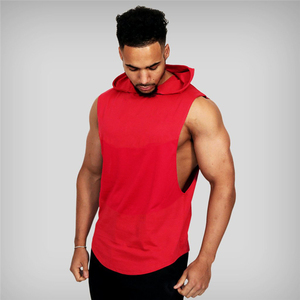 Mens <b>Sleeveless</b> Sports <b>Hoodie</b> Fitness Training Pullover Breathable Workout Clothing Lightweight Active Gym Wear OEM Custom - Product Image 6