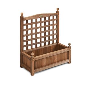 Fioriera in Legno da Esterno con Traliccio, Resistente alle Intemperie, Fori di Drenaggio per Decorazione Murale - Product Image 3