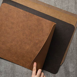 Sous-plat élégant en cuir véritable fait à la main pour la salle à manger des restaurants, résistant aux odeurs, robuste, décontracté, antidérapant, résistant à la chaleur - Product Image 6