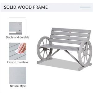 Panca da Giardino Grigia 2Garden per Arredo Esterno - Product Image 3